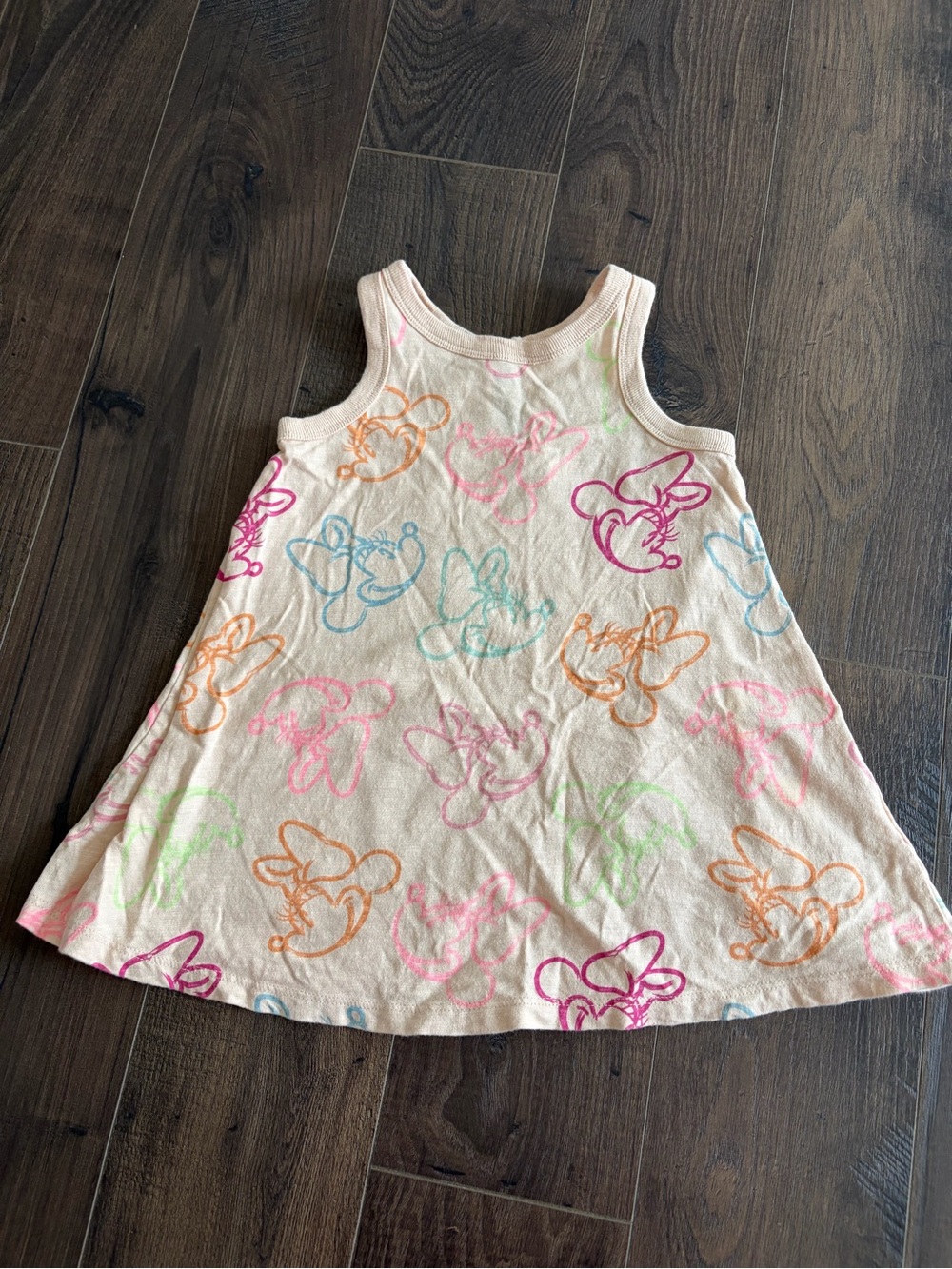 GAP Disney Minnie Mouse Cream Tank Dress with Multicolor